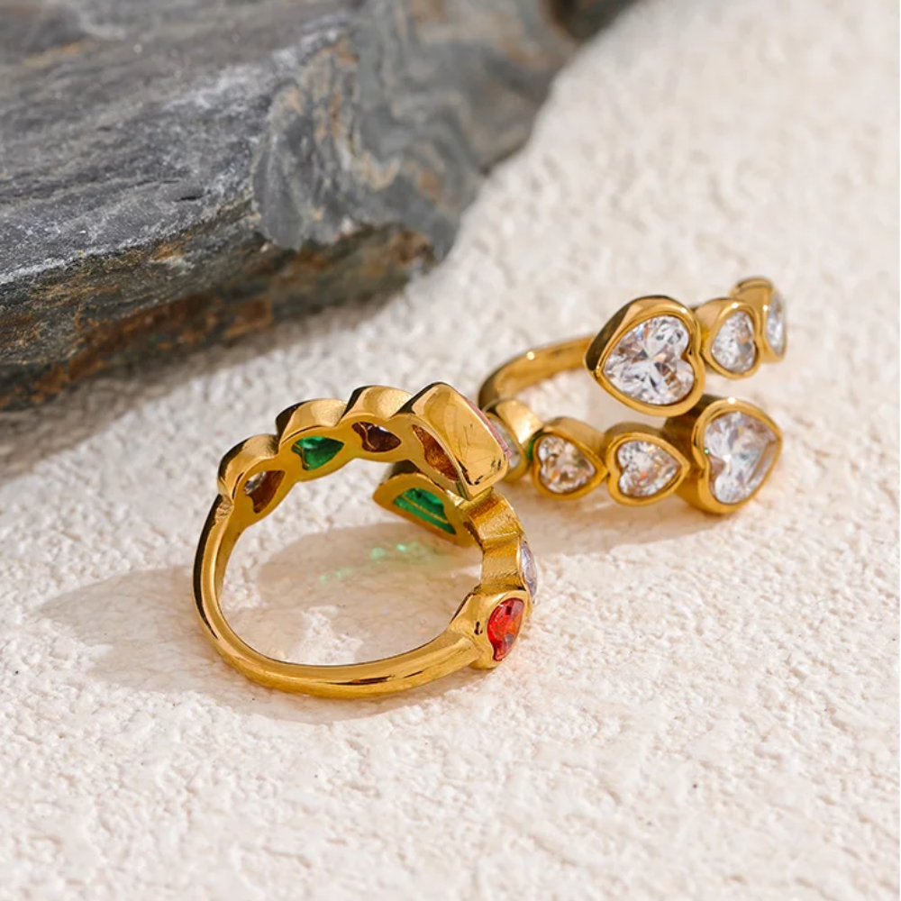 Bague 8 Coeurs Femme diamant