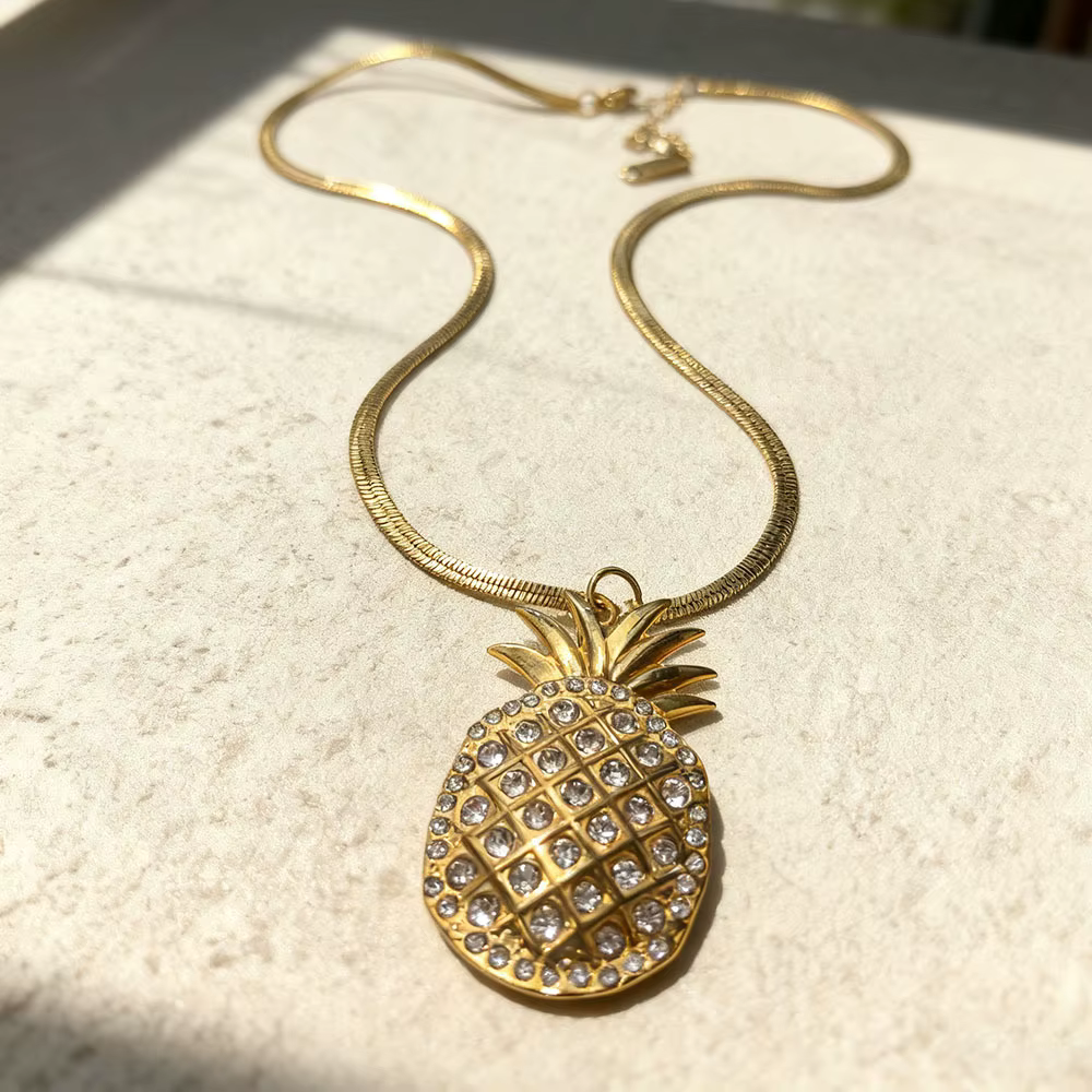 Collier Ananas Brillant femme
