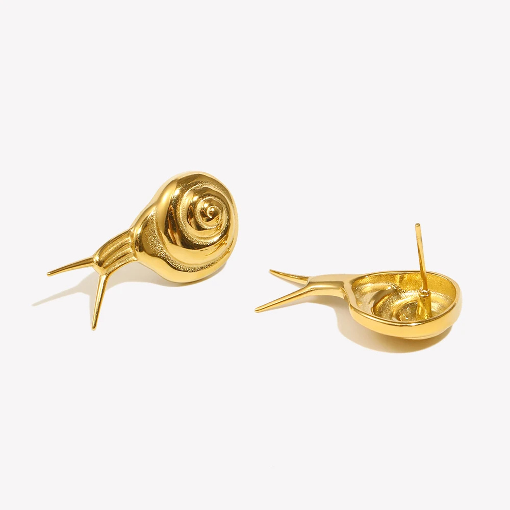 Boucles d'Oreilles Escargot doré