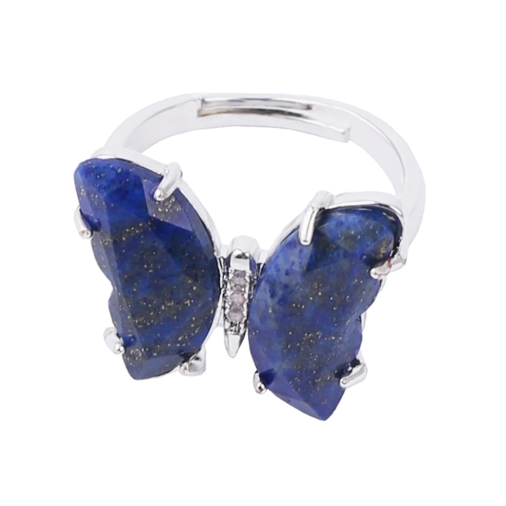 Bague Papillon Pierre Bleu