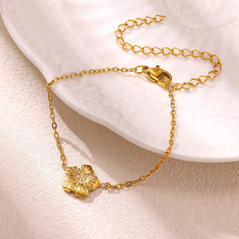 Bracelet Fleur Acier Inoxydable femme