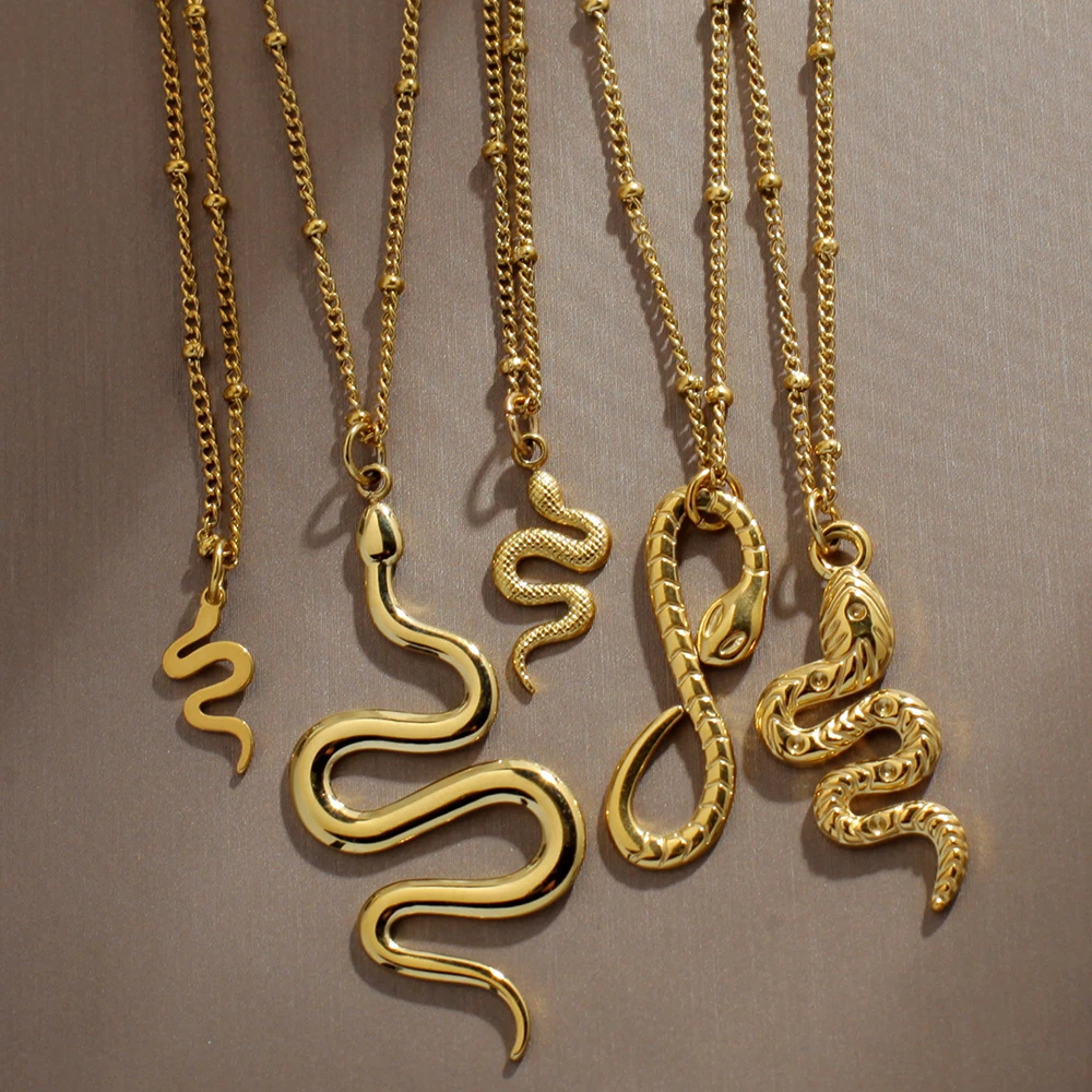 Collier petit Serpent acier inox