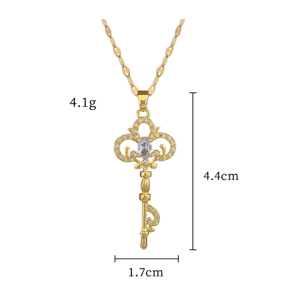 Collier Clé Femme diamant
