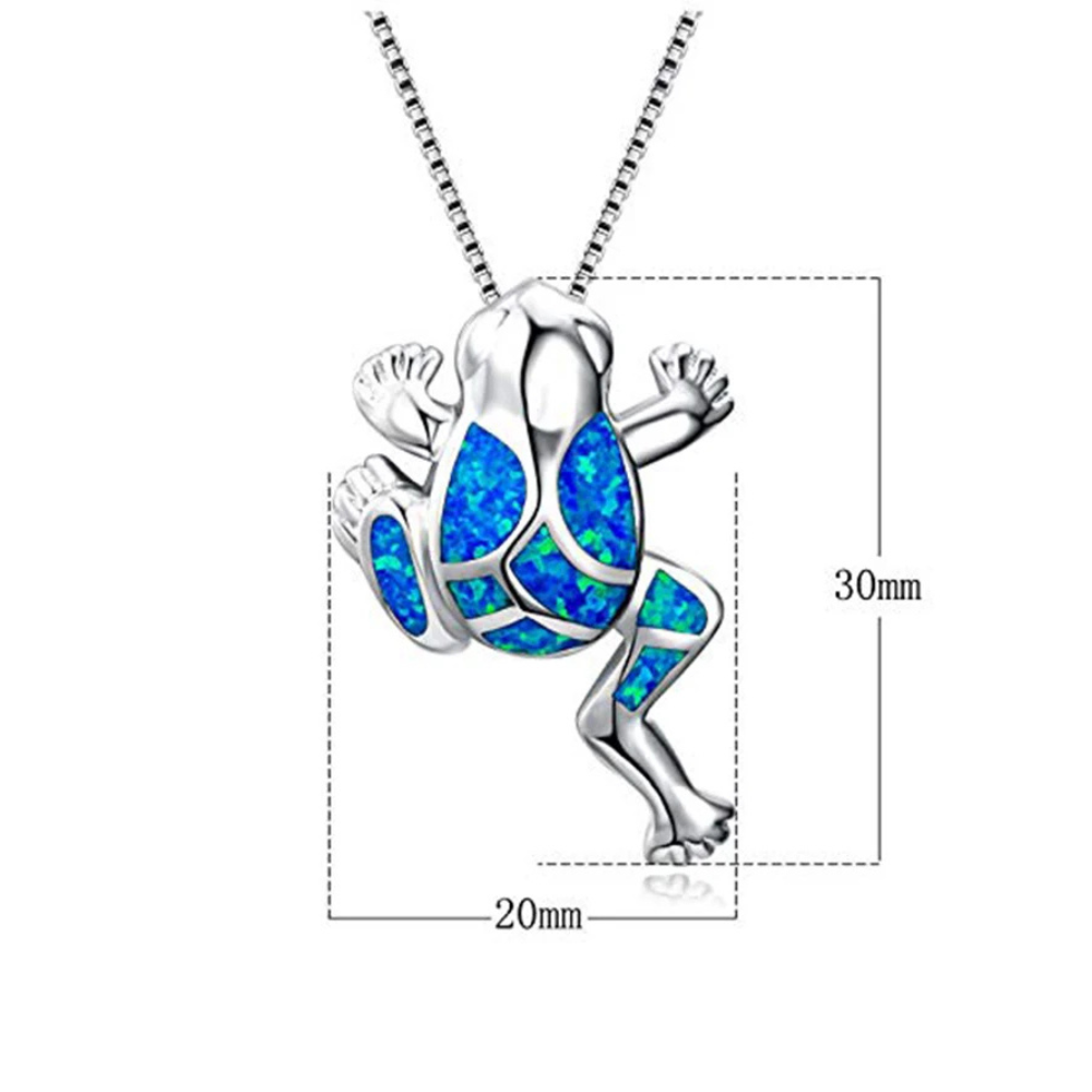 Collier Grenouille Bleue pendentif