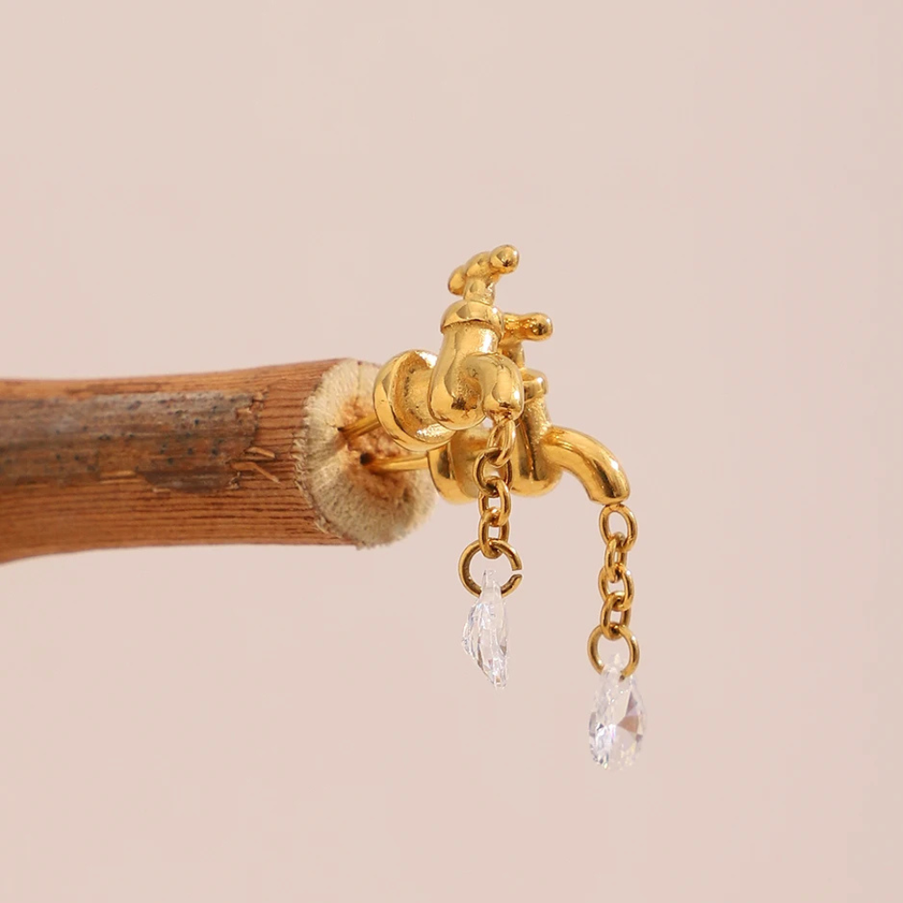 Boucles d'Oreilles Robinets or