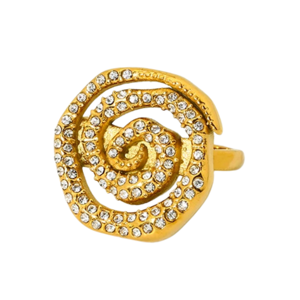 Bague Escargot Strass