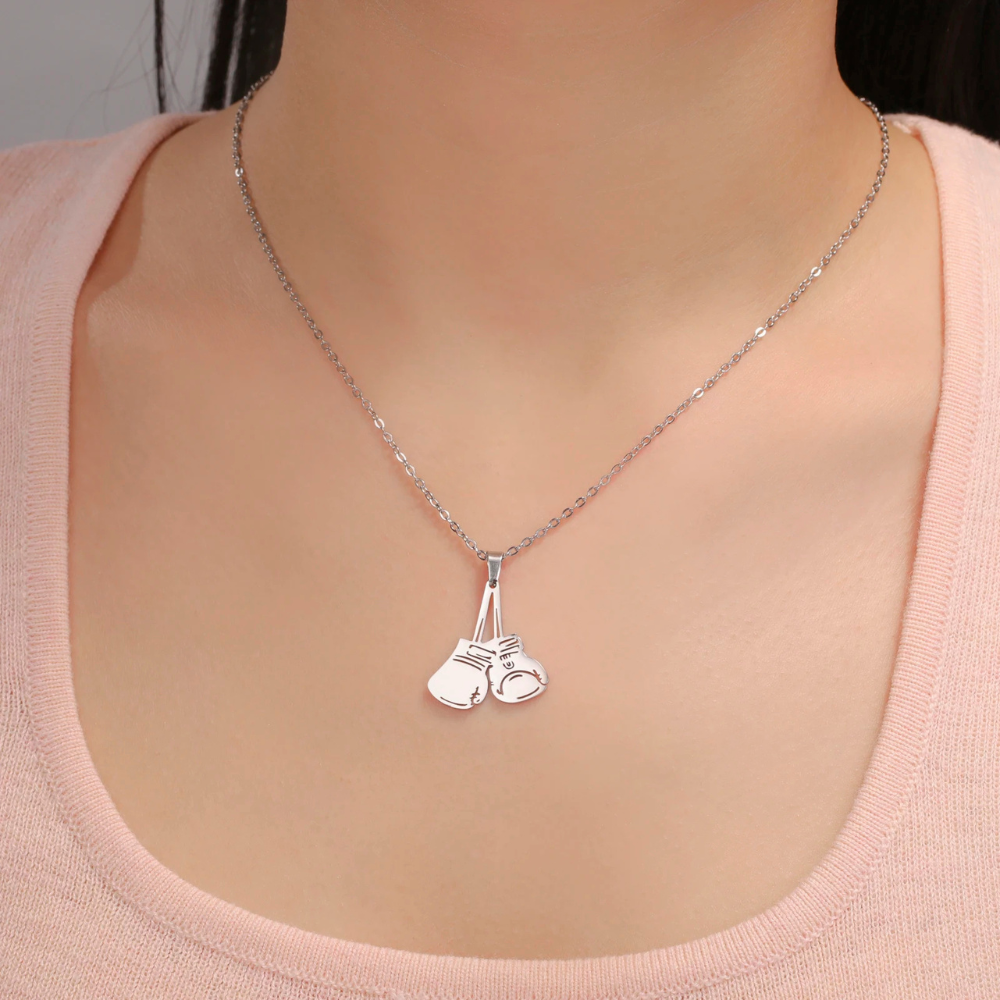 Collier Gants de Boxe Femme pendentif
