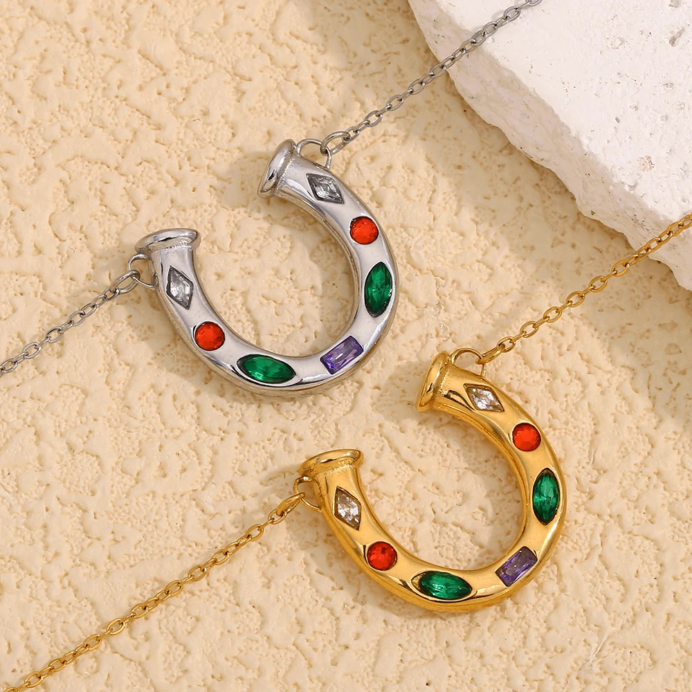 Collier Fer à Cheval Couleurs pendentif
