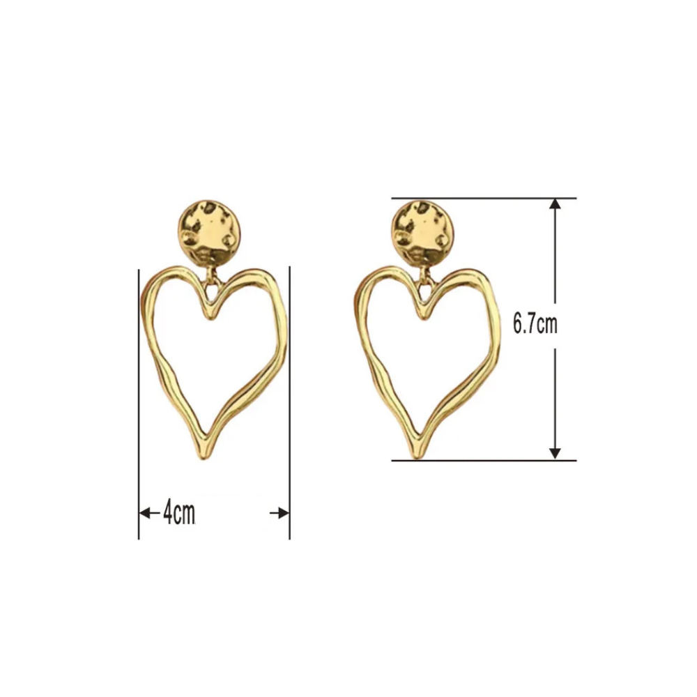 Boucles d'Oreilles Coeur fille Dorées