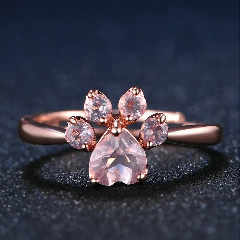 Bague Patte Rose