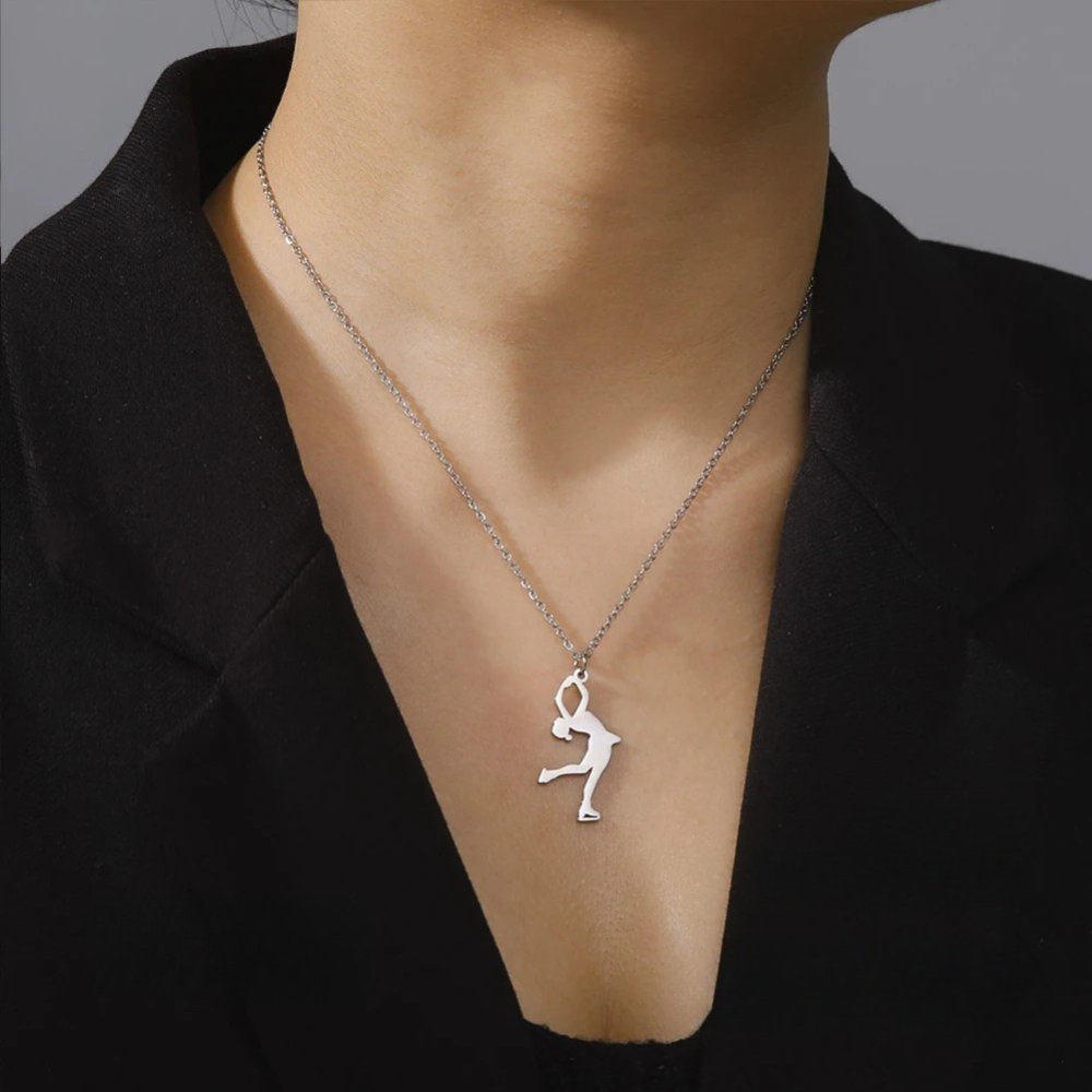 Collier Patineuse pendentif