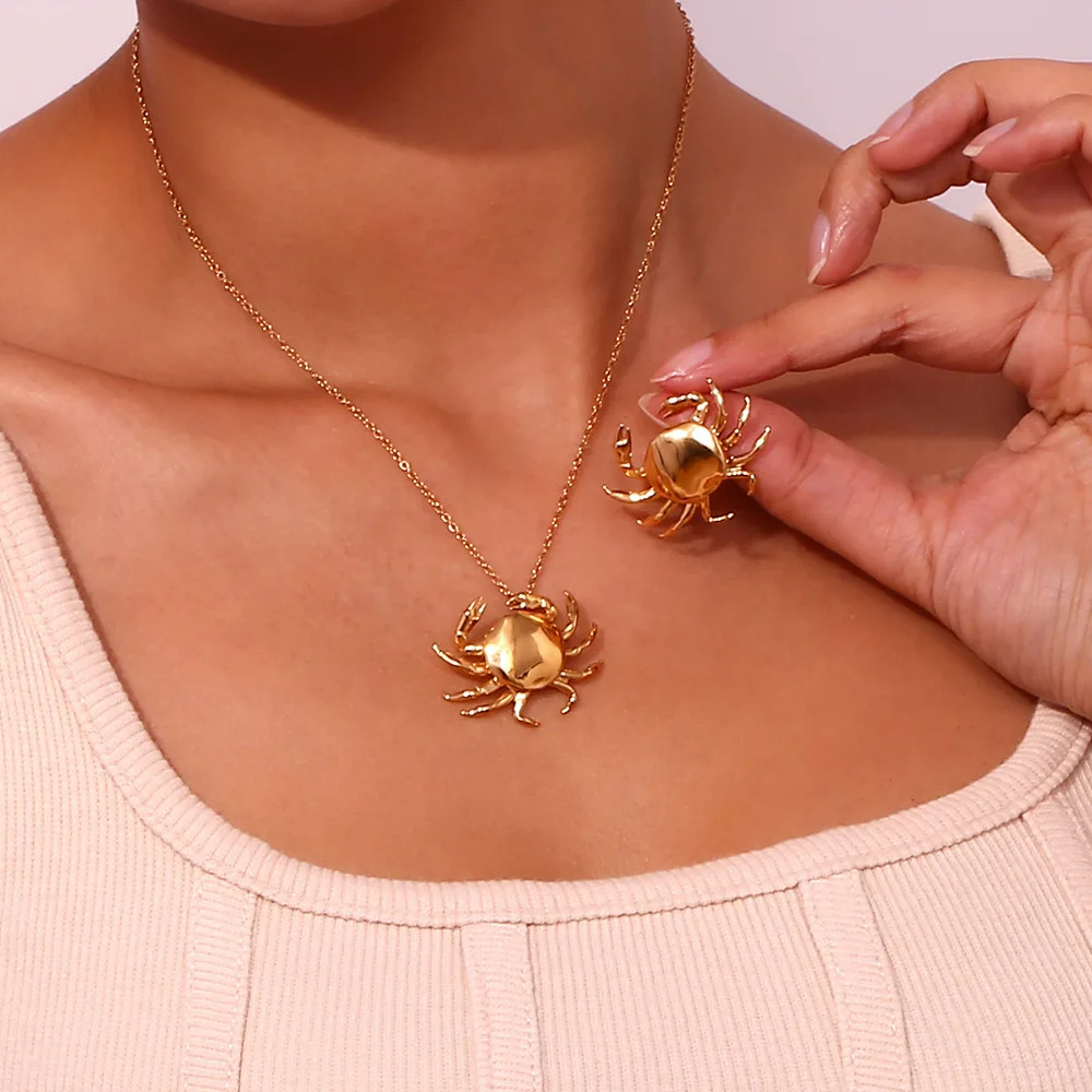Collier Crabe acier
