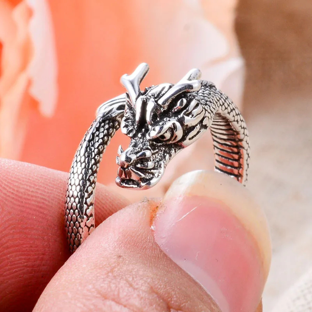 Bague Dragon Chinois Argent femme