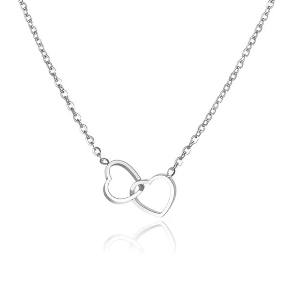 Collier Deux Coeurs argent