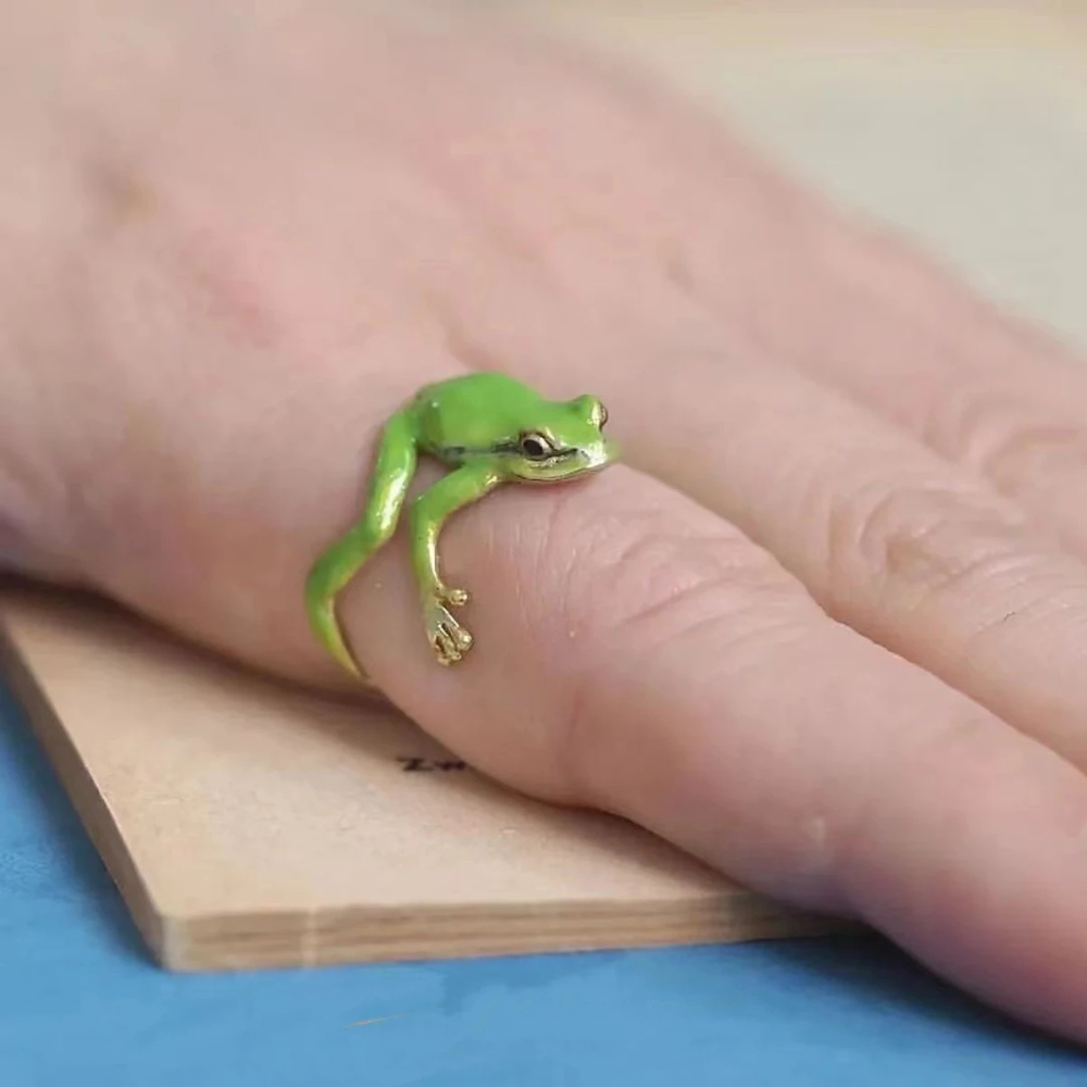 Bague Grenouille Réaliste