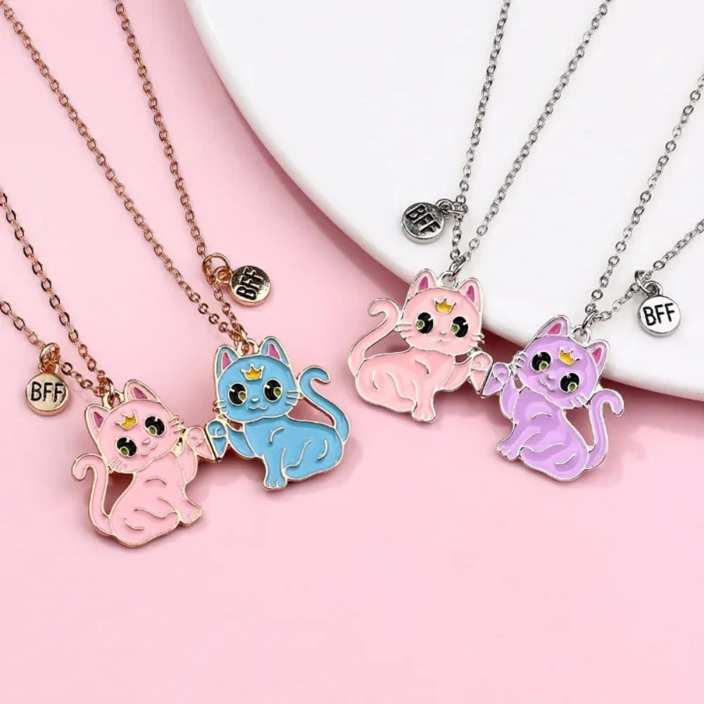 Collier bff chat pendentif