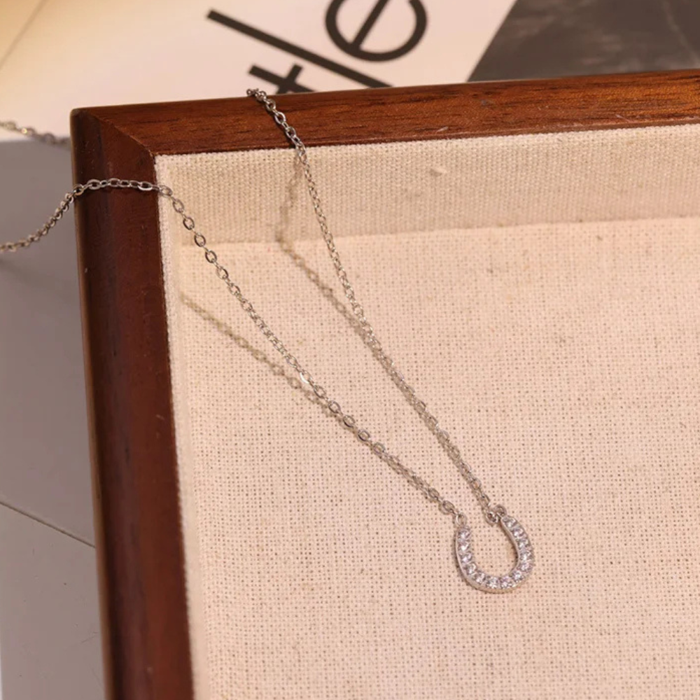 Collier Fer à Cheval Fille argenté 