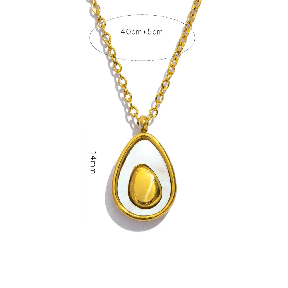 Collier Pendentif Oeuf acier