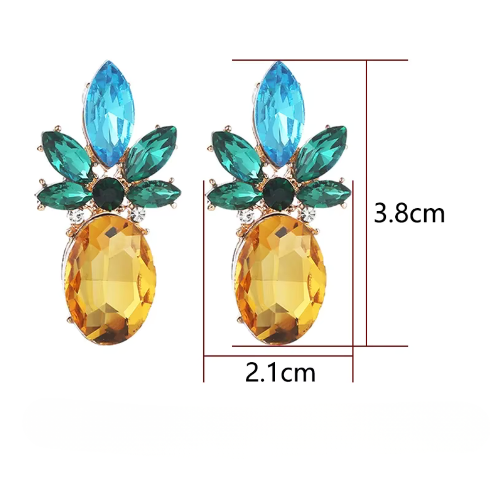 Boucles d'Oreilles Ananas jaunes
