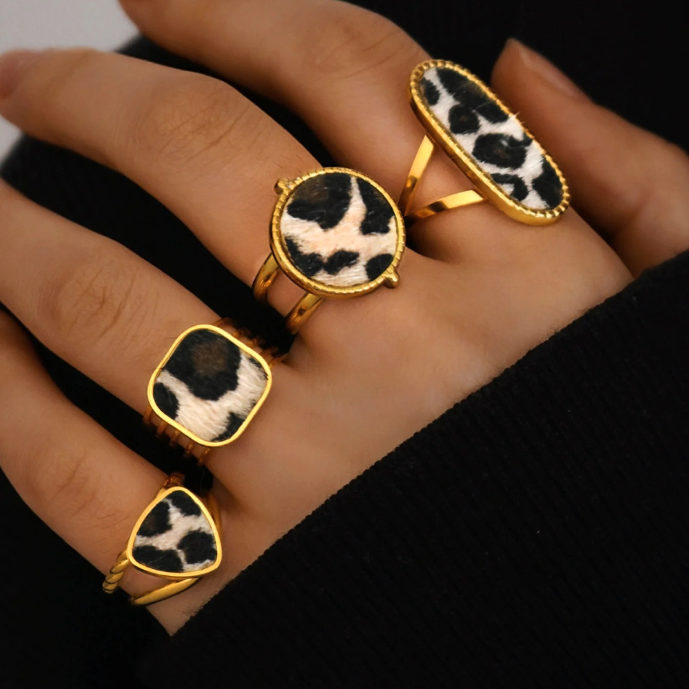 Bague imprimé Léopard