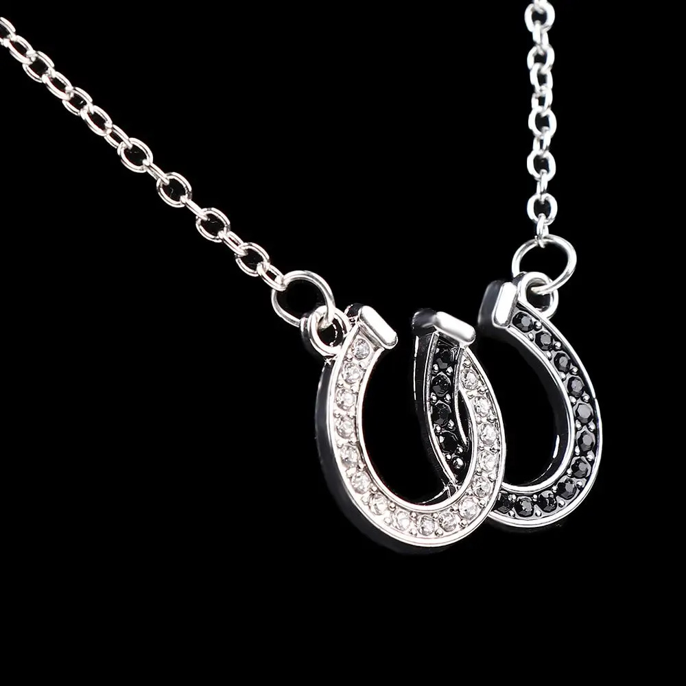 Collier Double Fer à Cheval diamant