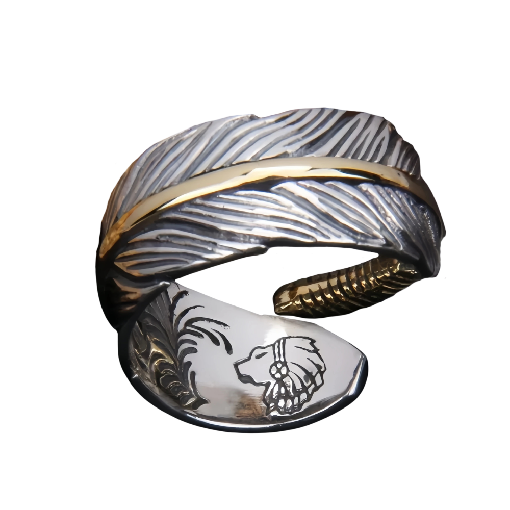 Bague Plume Amérindienne