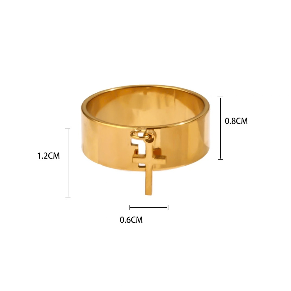 Duo Bague Croix acier