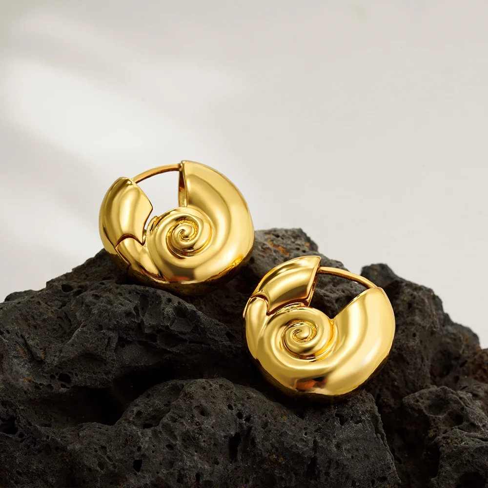 Boucles d'Oreilles Escargot Doré or