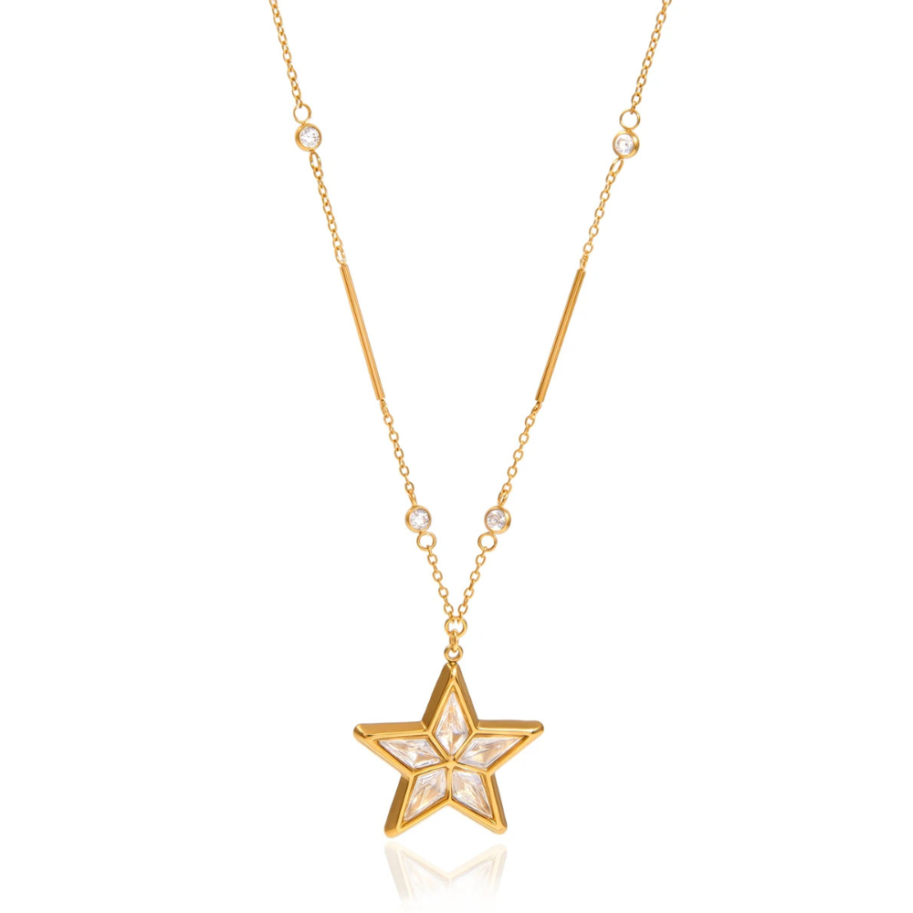 Collier pendentif Étoile Strass