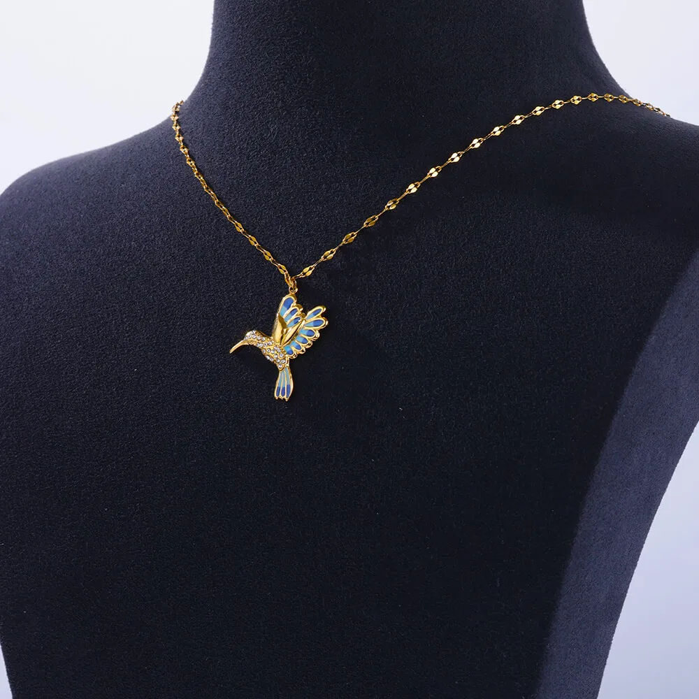 Collier pendentif Colibri femme