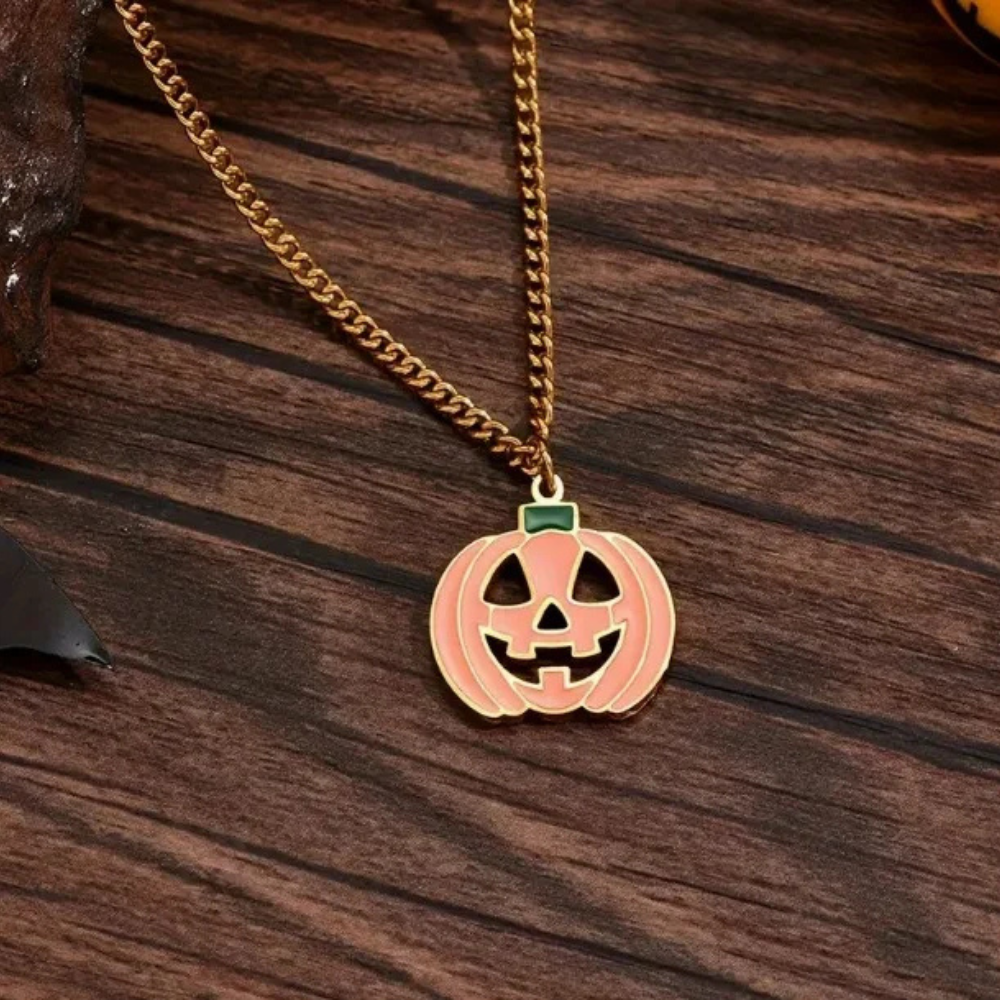Collier Citrouille Orange look