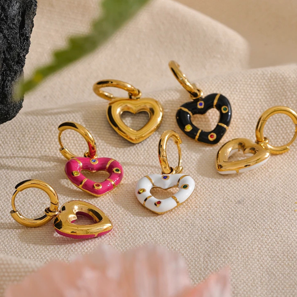 Boucles d'Oreilles Coeur Fashion doré