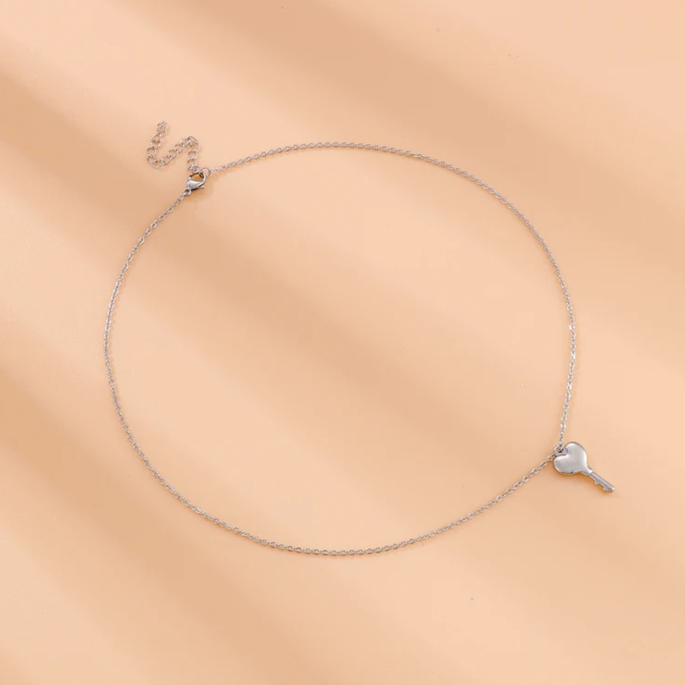 Pendentif Clé Cœur collier