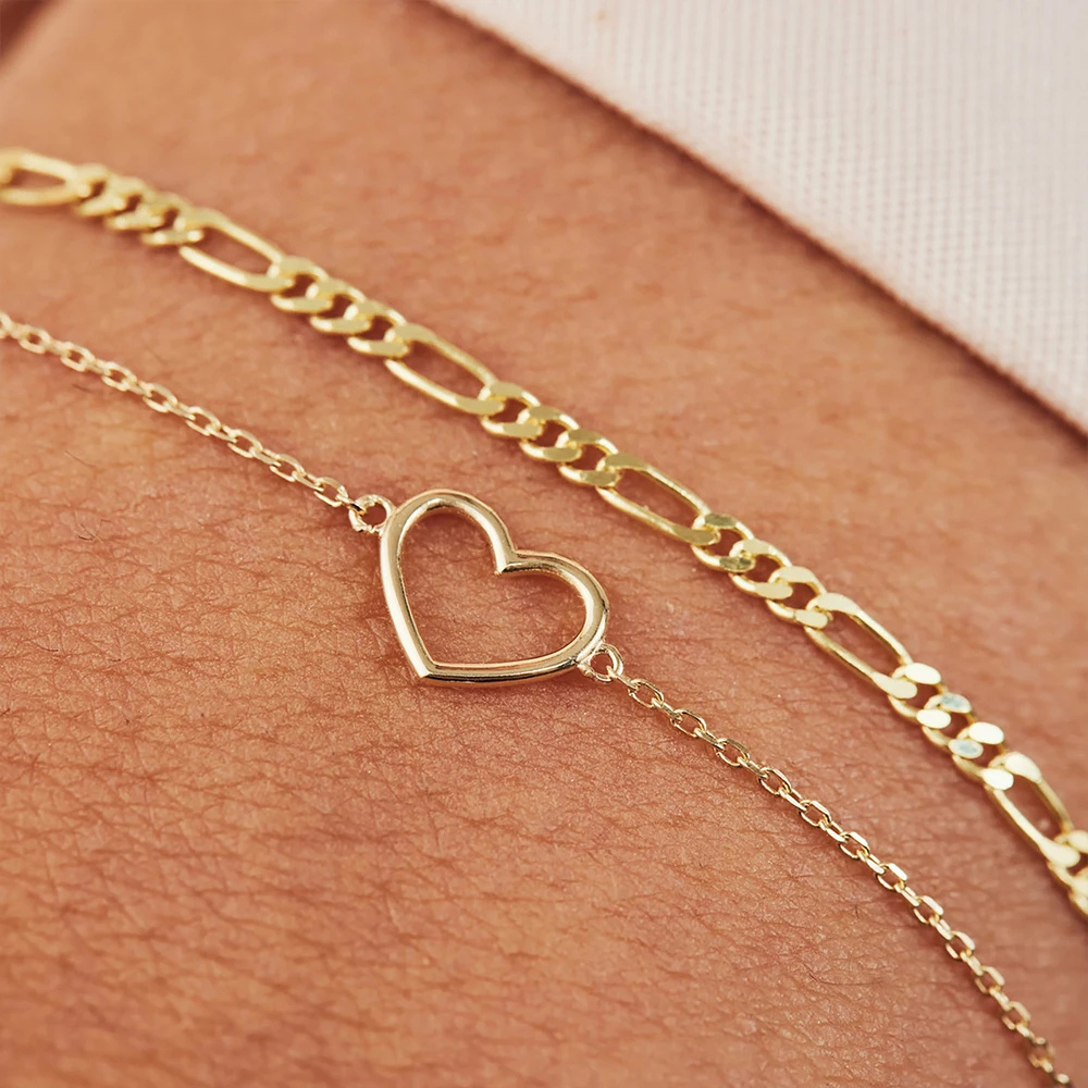 Bracelet Cœur Fin acier