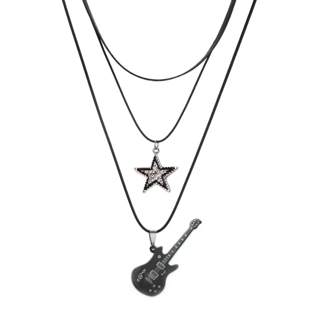 Collier Guitare et Étoile