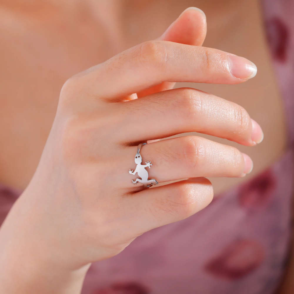 Bague Gecko argent