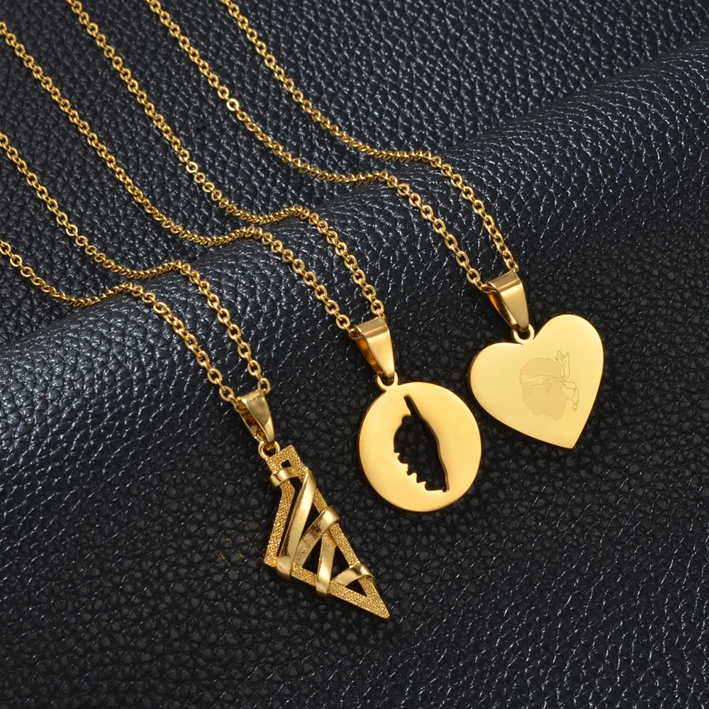 Pendentif Corse Stylisé acier inoxydable