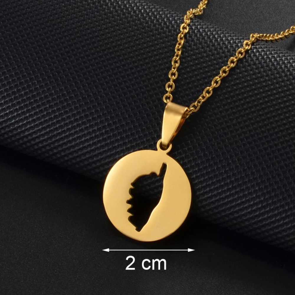 Collier Breloque Corse acier inoxydable