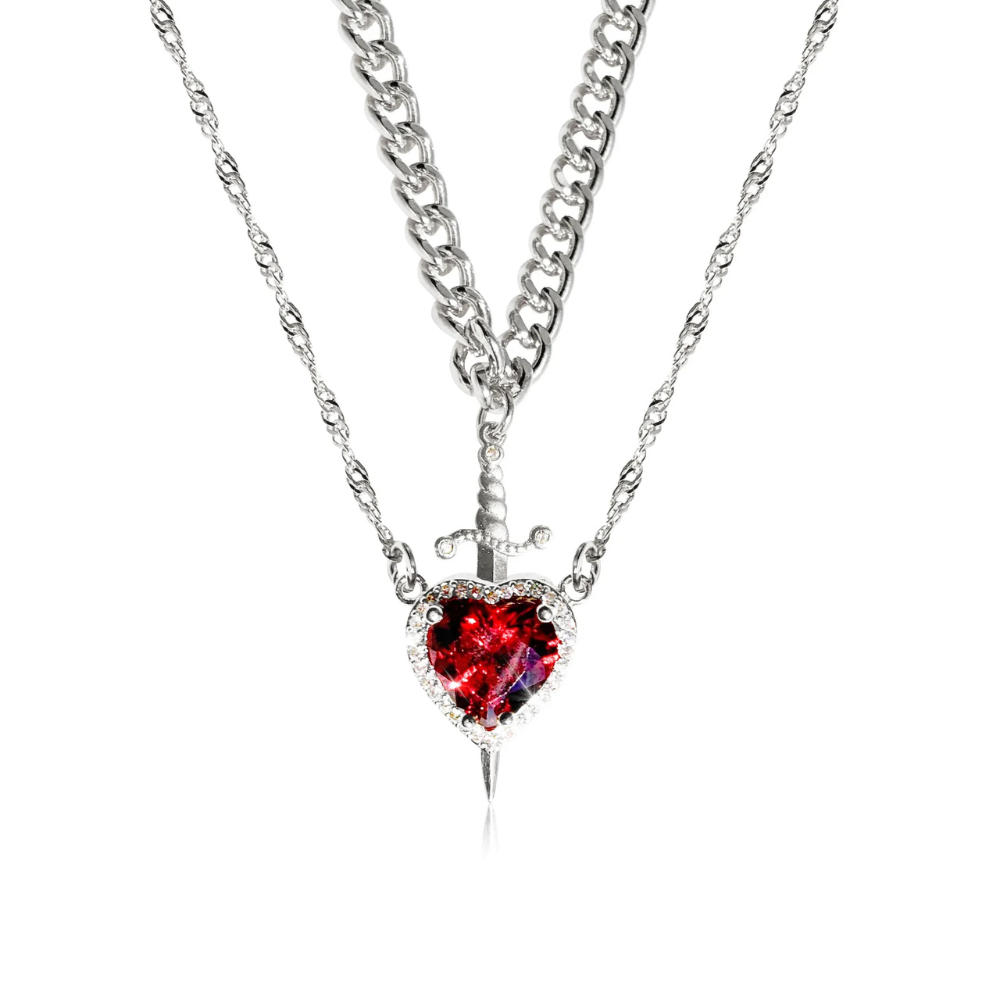 Collier Cœur Poignard