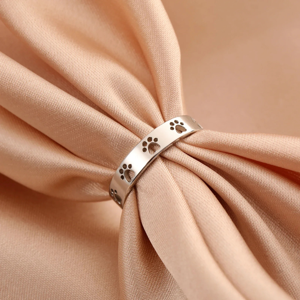 Bague Anneau Patte de Chien argent