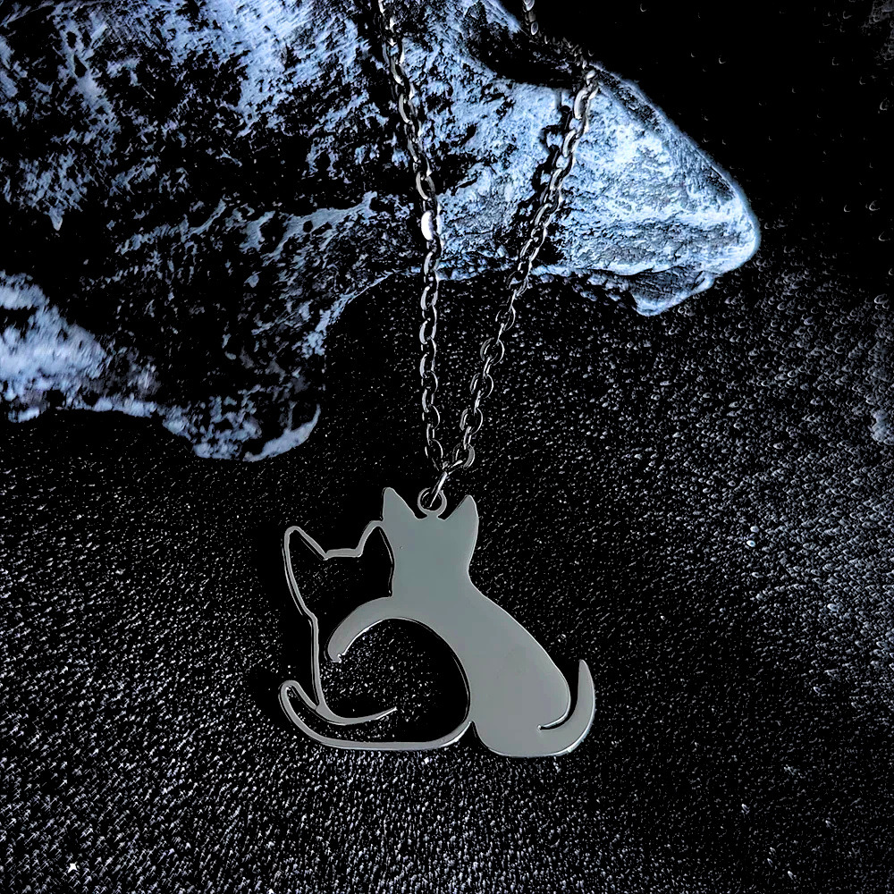 Collier Chats Copains noir