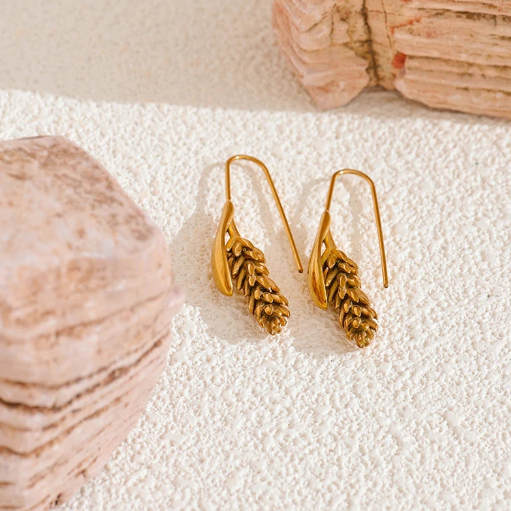 Boucles d'Oreilles Épi doré