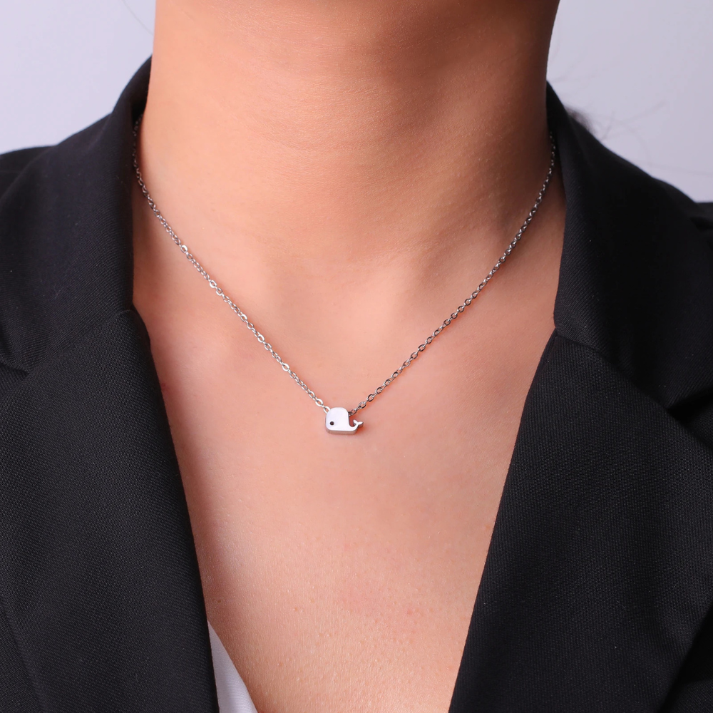 Collier Baleine Femme argent