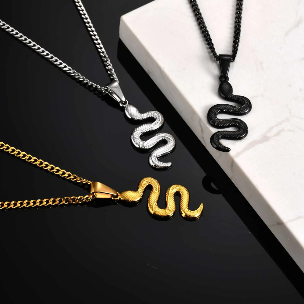 Collier Serpent Homme acier