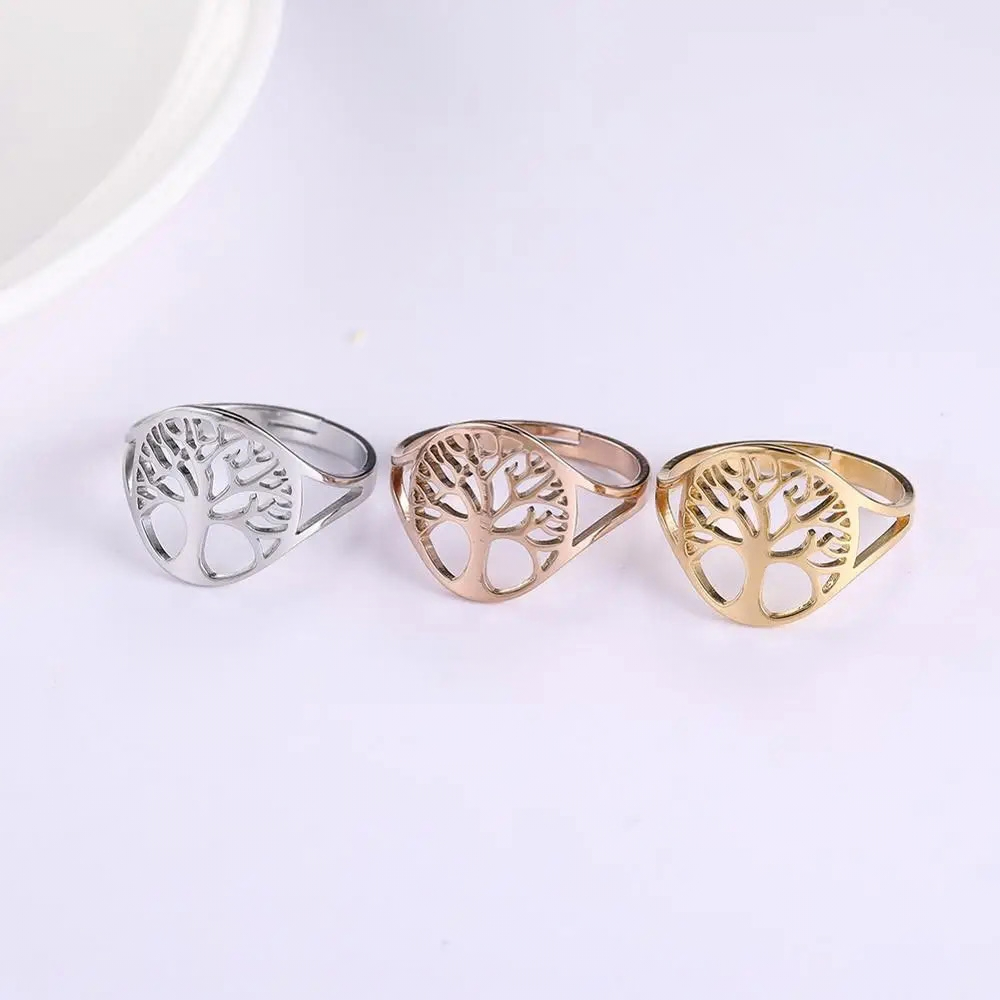 Bague Arbre de Vie acier inox