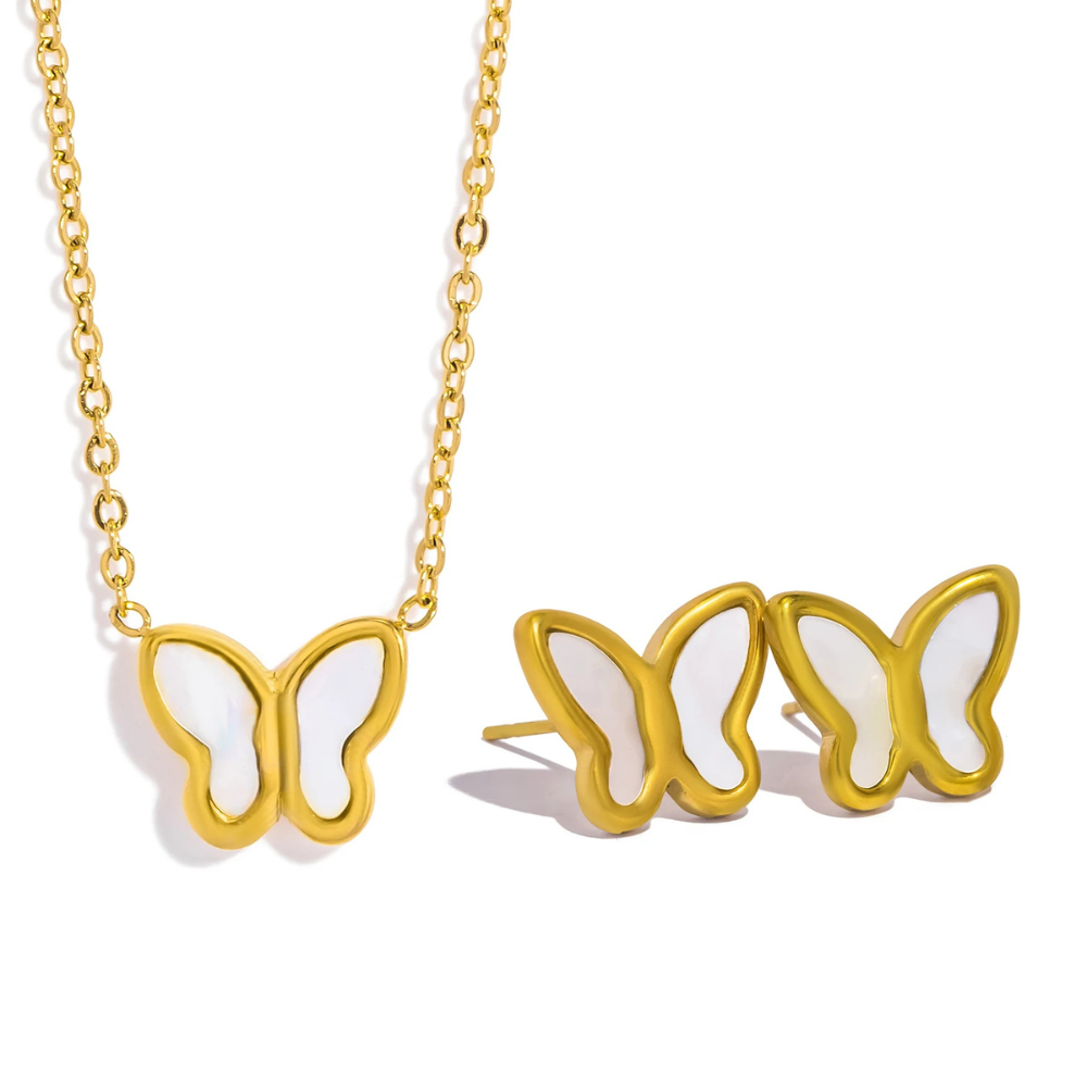 Collier Papillon Nacre femme