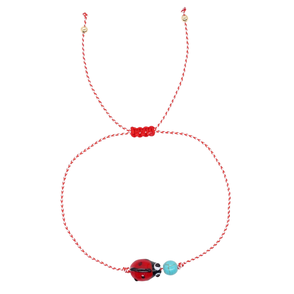 Bracelet Coccinelle Boule Bleue