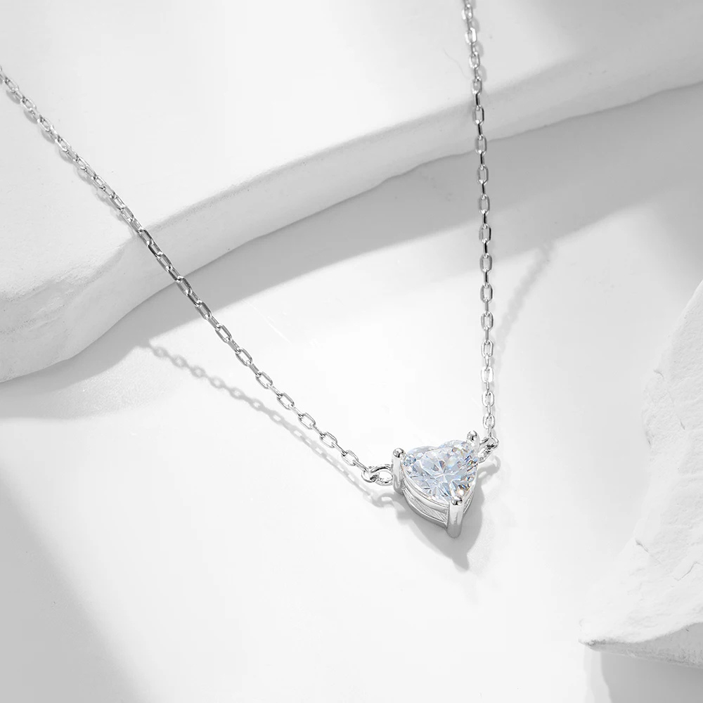 Collier Diamant Cœur argent