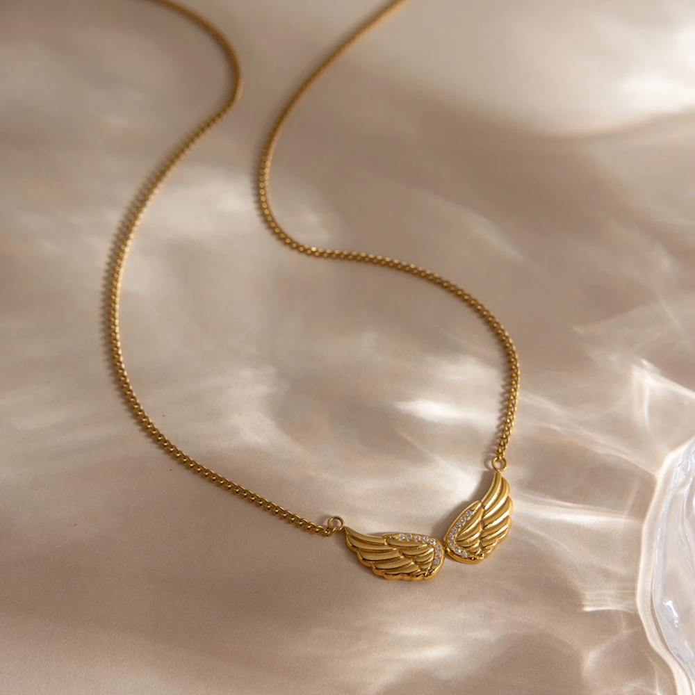 Collier Ailes zircons Femme