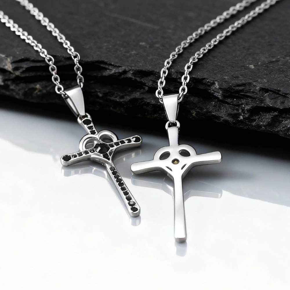 Collier Croix Acier Homme acier inox